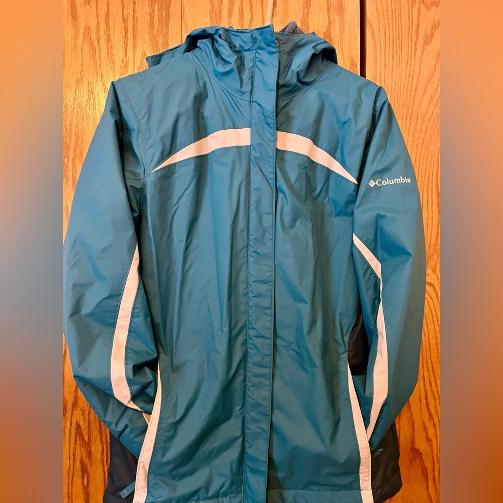 Columbia Womens Small Interchange Blue Winter Coat Jacket - Excellent condition